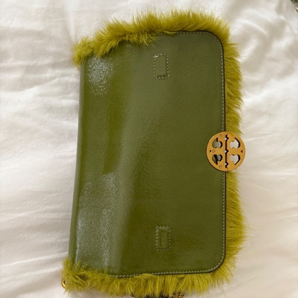 VINTAGE RARE Faux Fur Tory Burch Convertible Crossbody - Picture 8 of 12
